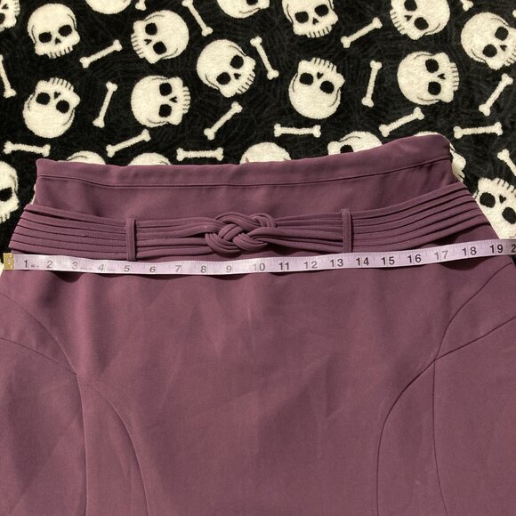 VINTAGE Lavender purple fluted a-line midi skirt ~ Whimsigoth MEDIUM LARGE skirt - Picture 7 of 10